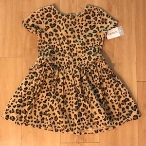 NWT Carter's Corduroy Leopard Print Dress